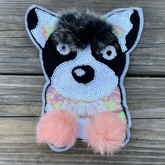 Cute Iron On Patches Dog Pom Pom Patches for Jacket Clothes Craft Embroidery - Picture 9 of 9